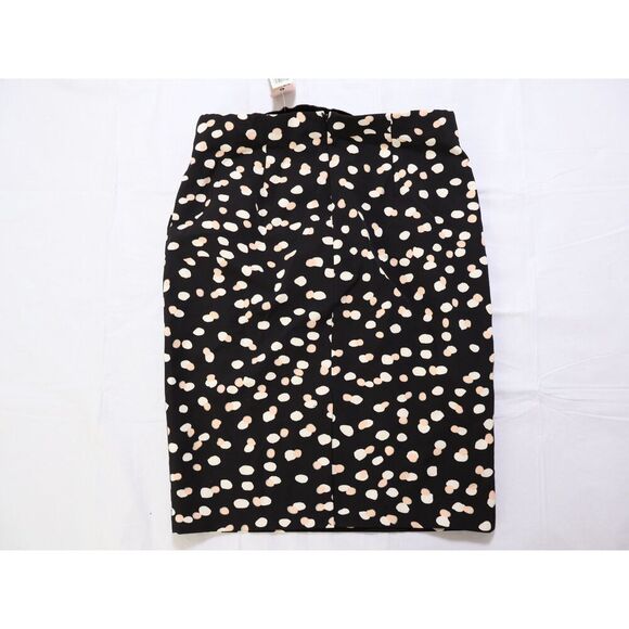 Philosophy Womens Dot Print Back Zip Skirt Black/Pink/White Size 12 Midi - Picture 10 of 10